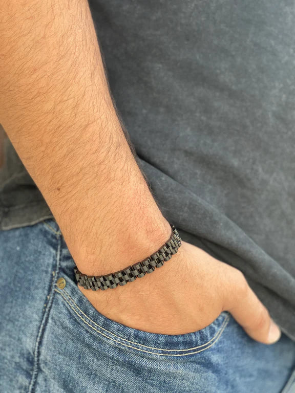 The Black Rolex Style Stainless Bracelet