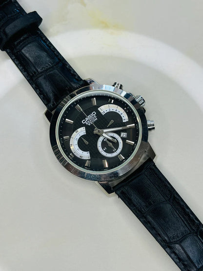 The Half Chronograph Watch- Black