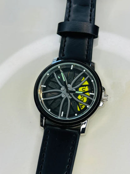 The Leather Tyre Rim Watch