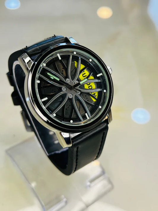 The Leather Tyre Rim Watch